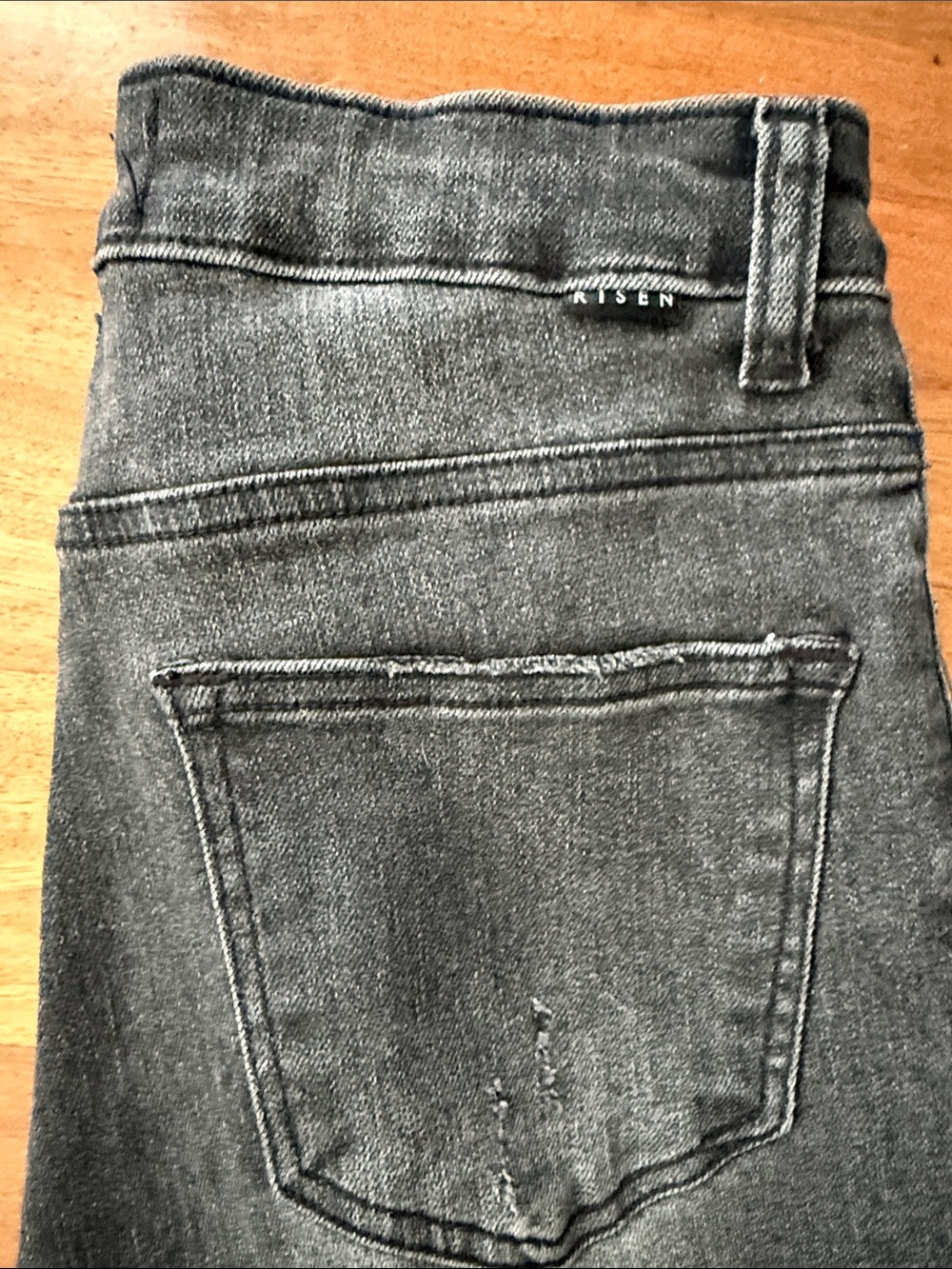 Risen Black Wide Leg Cropped Jeans, size 1/25